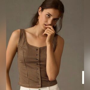 Maeve Jacquard Bustier Top vest from Anthropologie